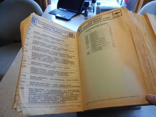 1953-1982 chevrolet corvette dealer parts  and illustration manuals (4)