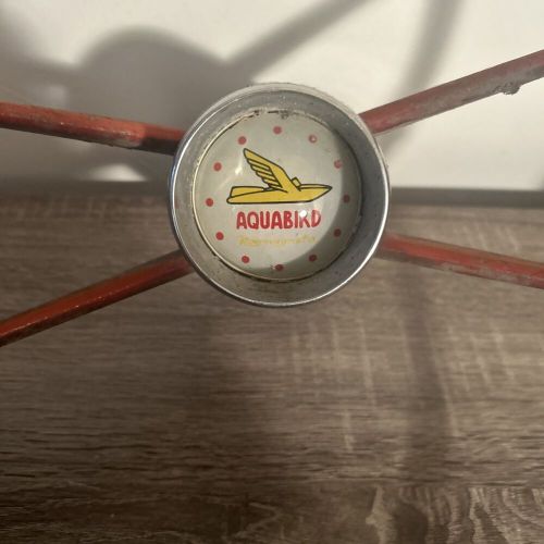 Vintage "auqabird" ~  14" inch boat steering wheel and speedometer