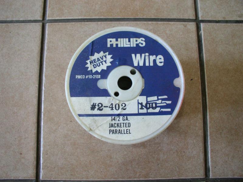 100 ft phillips primary 2 wire flat automotive jacketed 14 / 2  two wire14ga