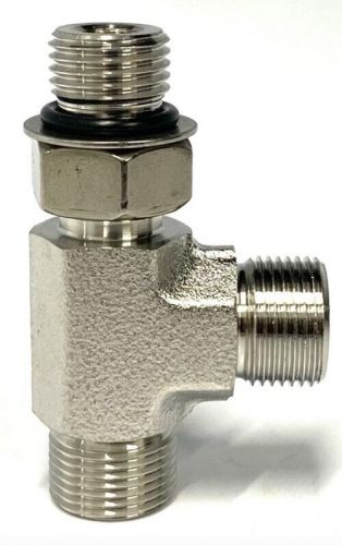 SeaStar HF6006 , Vertical Tee Fitting , ORB-5 ,Stainless Steel 2 Pack New, US $58.87, image 2