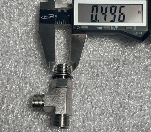 SeaStar HF6006 , Vertical Tee Fitting , ORB-5 ,Stainless Steel 2 Pack New, US $58.87, image 3