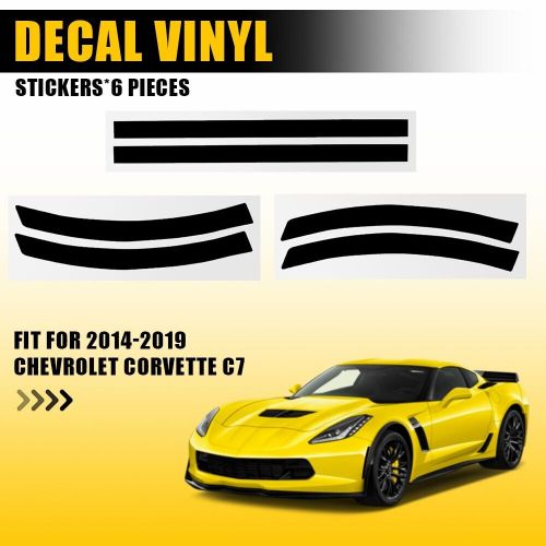 For 2014-2019 Chevrolet C7 Corvette Reflector Blackout Kit Vinyl Overlay Smoked, US $15.99, image 7