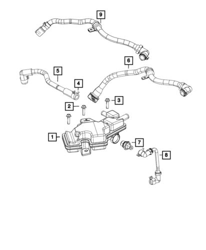 Genuine mopar vent tube 68254510aa