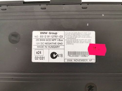 Bmw x3 e83 e46 cd changer 6 compartment with magazine 9112761-