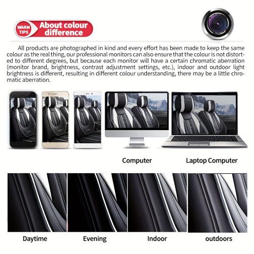 Car Seat Covers 5-Seats Front rear for Volkswage PU Leather Cushion MH78 Black, US $129.00, image 7