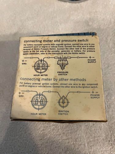 Hobbs  stewart warner hour meter indicator m-5600-2