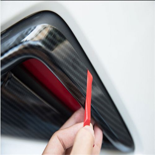 Carbon fiber rear fog lamp bumper light cover trim for toyota c-hr chr 2018-2022