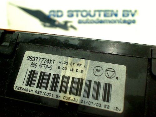 OPERATING CLIMATE CONTROL Citroën C3 Pluriel (HB) 2003 96377774XT-, US $, image 2