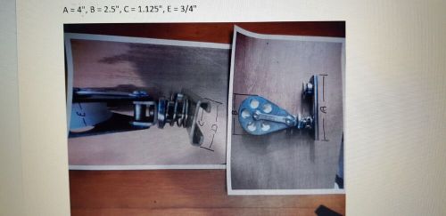 Marine schaefer spring loded block for 1  1/8" track