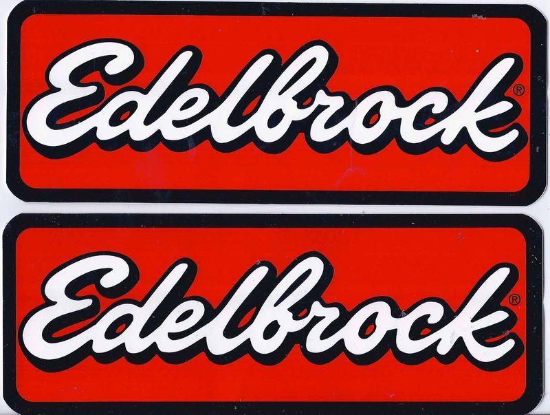 2 x edelbrock racing decals sticker new 9 inch long size  