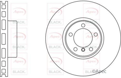Brake disc single vented fits bmw 550 e60, e61 4.8 front 05 to 10 348mm apec new