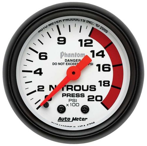 Auto Meter 2-1/16in Phantom Nitrous Pressure Gauge, US $145.98, image 3