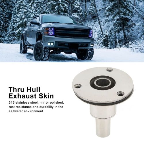 22mm Straight Thru Hull Exhaust Skin 316 Stainless Steel Thru Hull Exhaust Pi..., US $46.39, image 5