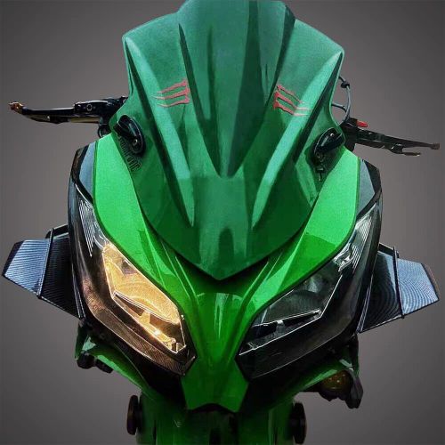 Motorcycle Side Winglets Air Deflector Wing Kit Spoiler Gloss Carbon Fiber Color, US $22.99, image 2
