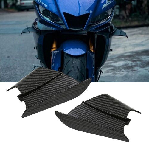 Motorcycle Side Winglets Air Deflector Wing Kit Spoiler Gloss Carbon Fiber Color, US $22.99, image 3