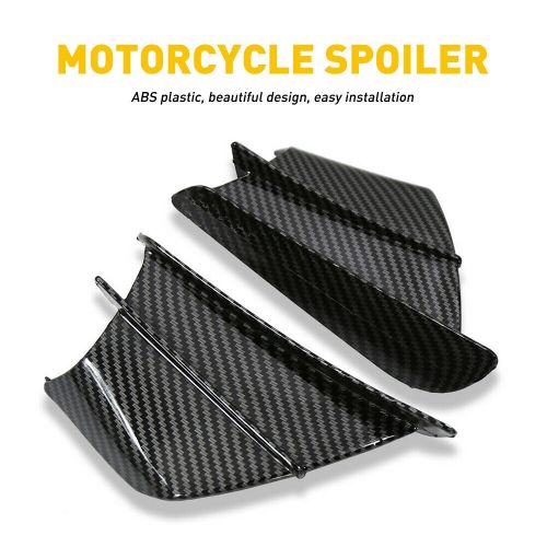 Motorcycle Side Winglets Air Deflector Wing Kit Spoiler Gloss Carbon Fiber Color, US $22.99, image 4