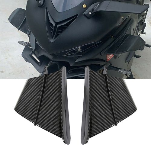 Motorcycle Side Winglets Air Deflector Wing Kit Spoiler Gloss Carbon Fiber Color, US $22.99, image 5