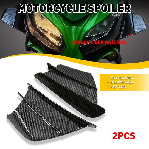 Motorcycle Side Winglets Air Deflector Wing Kit Spoiler Gloss Carbon Fiber Color, US $22.99, image 6