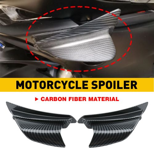 Motorcycle Side Winglets Air Deflector Wing Kit Spoiler Gloss Carbon Fiber Color, US $22.99, image 14