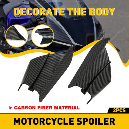 Motorcycle Side Winglets Air Deflector Wing Kit Spoiler Gloss Carbon Fiber Color, US $22.99, image 15