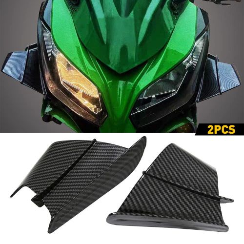 Motorcycle Side Winglets Air Deflector Wing Kit Spoiler Gloss Carbon Fiber Color, US $22.99, image 16
