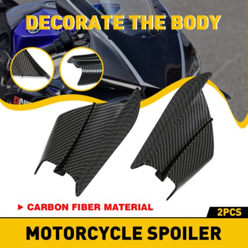 Motorcycle Side Winglets Air Deflector Wing Kit Spoiler Gloss Carbon Fiber Color, US $22.99, image 19