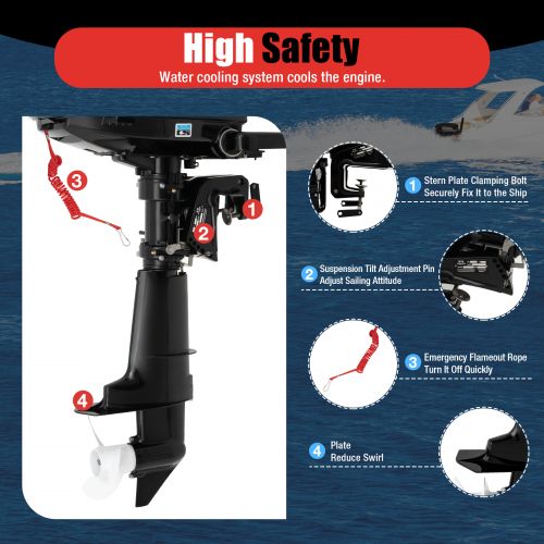 HANGKAI 4Stroke 6.5HP 123CC Outboard Motor Fishing Boat Engine CDI Water Cooling, US $721.00, image 21