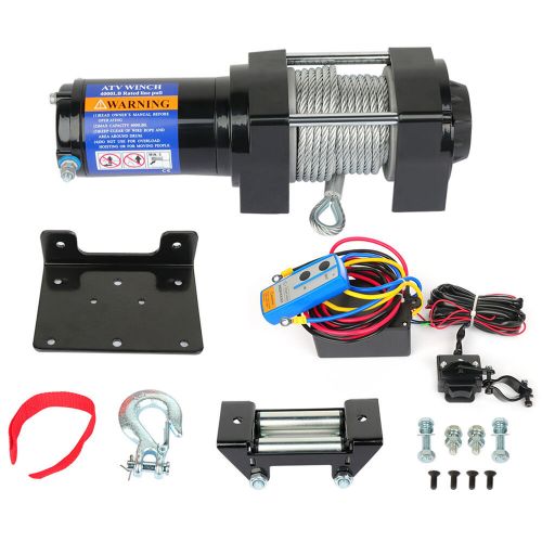 4000lbs 50FT Steel Cable 12V Electric Winch Kit for 4x4 ATV UTV Truck off Road, US $85.99, image 22