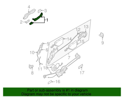 Genuine Nissan Handle Outside 82606-ZM90A, US $113.53, image 2