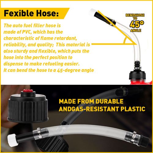 Fuels Filler Deluxe & Hose Cap for Kit 5 Fuel Gallon Jug No Leak Durable, US $15.19, image 2