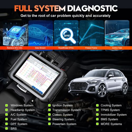 XTOOL D9S WIFI Scanner Auto Diagnostic Scan Tool Topology E.CU Coding FCA NEWEST, US $849.00, image 4