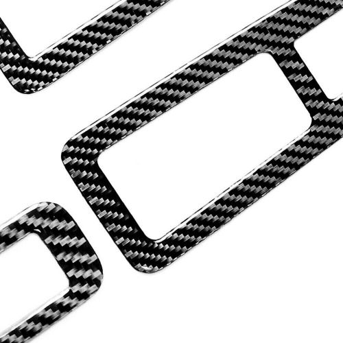 Carbon fiber front rear door window glass lift control sticker for chrysler 4pc