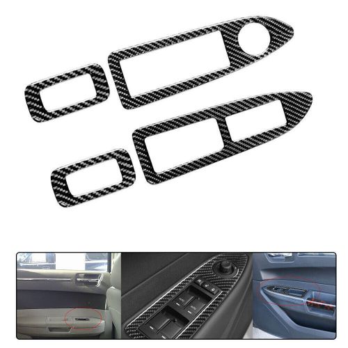 Carbon Fiber Front Rear Door window Glass Lift Control Sticker For Chrysler 4PC, AU $82.99, image 12