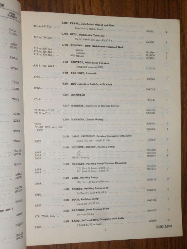 Find 1953 CHEVROLET CAR AND TRUCK PARTS CATALOG / ORIGINAL BOOK in