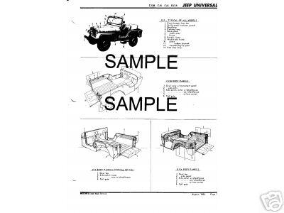 1968 1969 1970 1971 1972 1973 jeep j-series pickup body part list crash sheets +