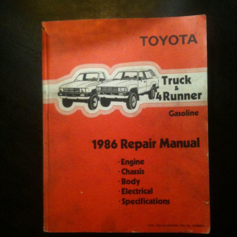 Find 1986 Toyota Truck & 4 Runner Repair Shop Manual in Encinitas