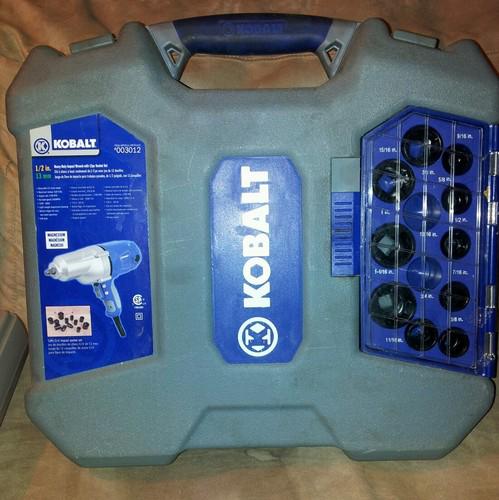 Kobalt 1/2 inch impact wrench (with sockets) 