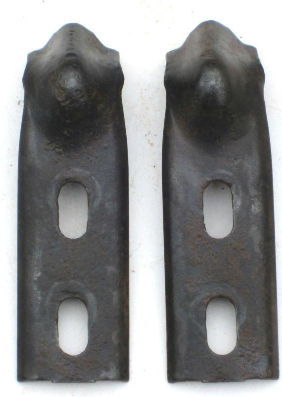1939 chevy sedan / coupe rear hood latch brackets / set