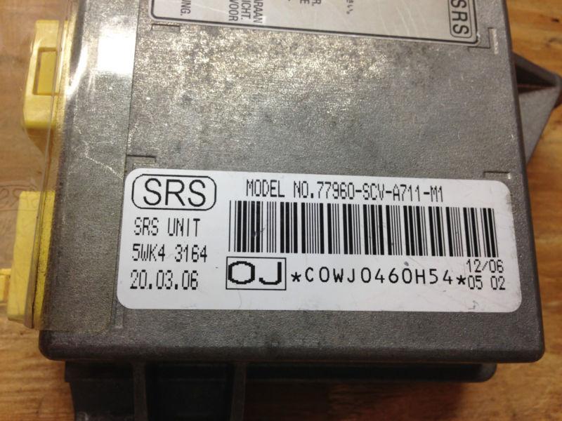 03 04 05 06 HONDA ELEMENT AIR BAG SRS CONTROL MODULE 77960-SCV-A711-M1, US $35.00, image 2