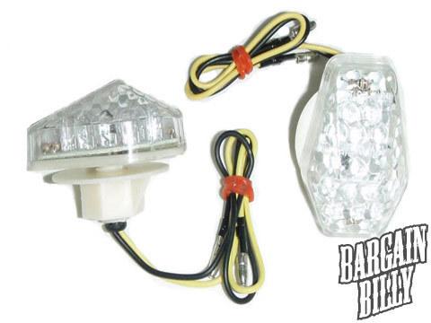 Suzuki motorcycle flush mount turn signals blinkers clear lens light