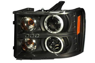 Anzo headlights projector with ccfl halo black housing 2007-2012 gmc sierra 1500