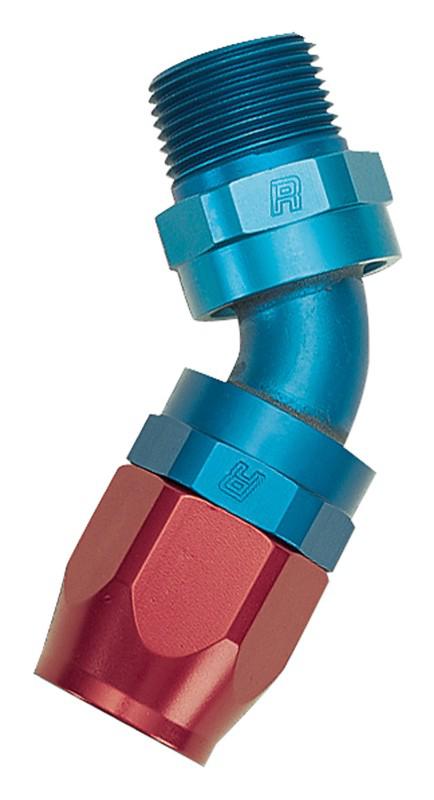 Russell 612020 full flow swivel hose end; 45 deg. swivel pipe thread hose end