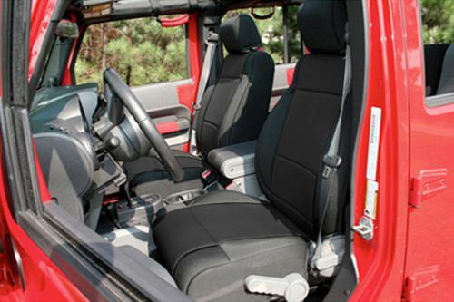 Rugged ridge 13215.01 - 11-13 jeep wrangler front black neoprene seat covers
