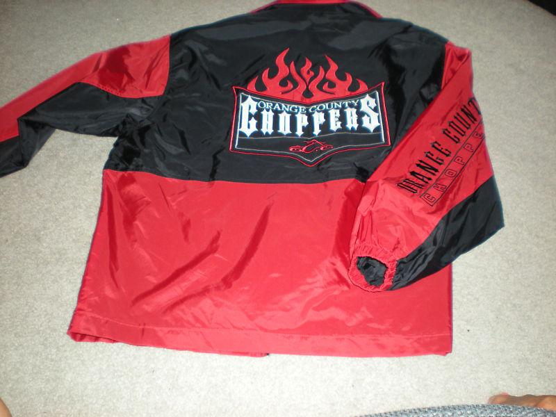 Orange county choppers motorcycle jacket - new without tags, black & burgandy