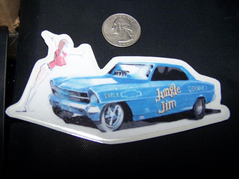 Jungle jim's nova with pam out front - sticker 