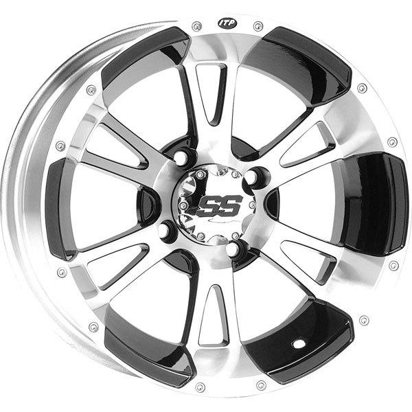Machined w/black 12x7, 4/110, 5+2 itp ss112 alloy aluminum wheel