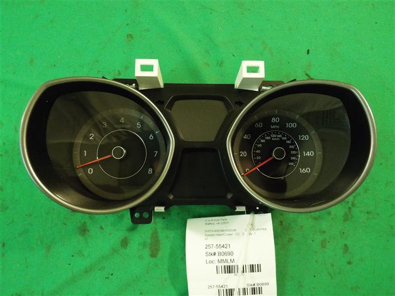 Find 11 ELANTRA SPEEDOMETER CLUSTER SDN MPH US MKT AT 714275 in