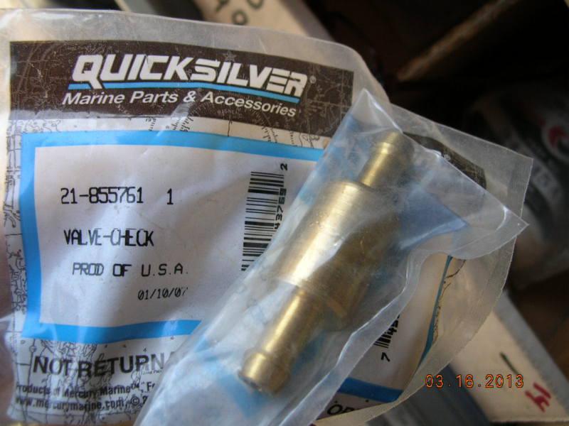 New oem mercury, mercury racing check valve  # 21-855761 1