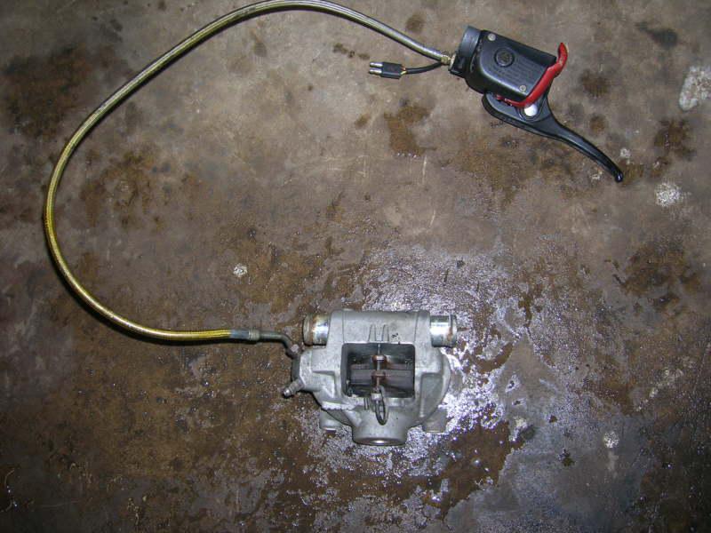  polaris rmk switchback edge xcsp  500 600 700 800 brake lever hose with caliper