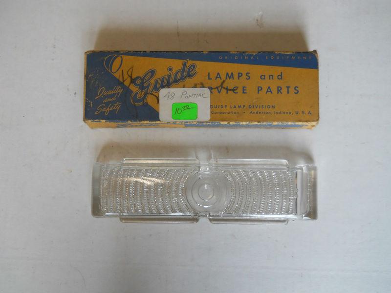 1948 pontiac parking light glass lens nos 5937577